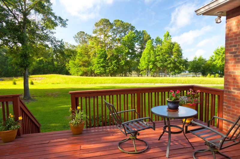 Deck Rail Staining