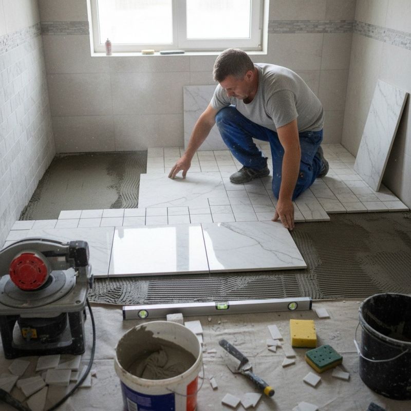 Travertine Floor Installation